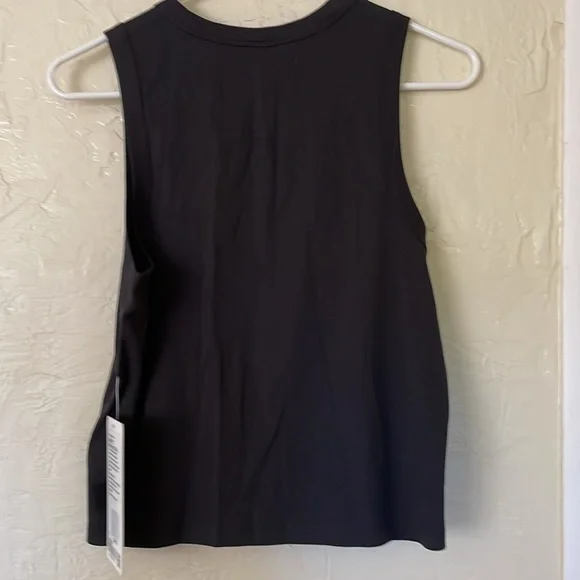 NWT LULULEMON CLASSIC TANK BLACK TANK SIZE  6 cotton black nwt - Picture 4 of 6